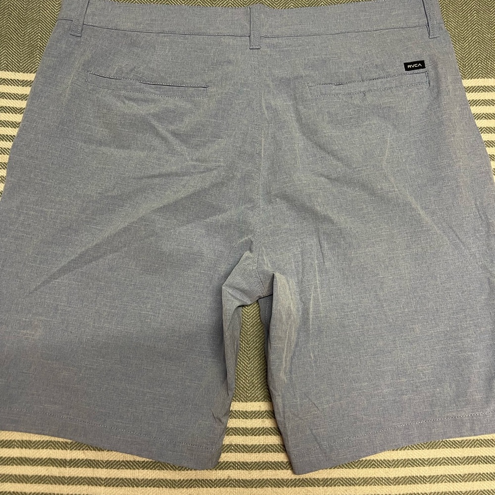 RVCA Men's Light Blue Flat Front Dual Purpose Shorts - Picture 4 of 5